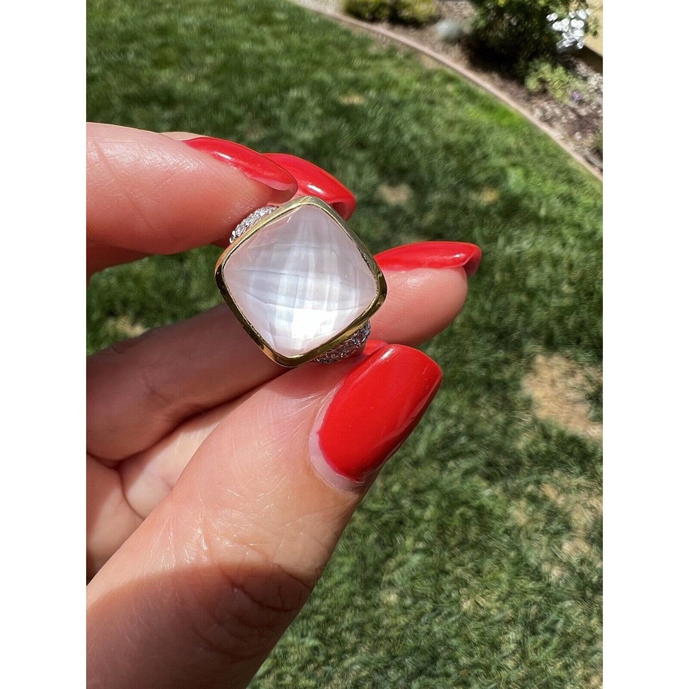 Judith Ripka Pink color stone. Size 5.5